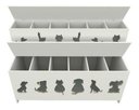 Ver imagem 1 de Expositor de Ração: Pet Box Kids 12 Divisões Vetorial Móveis
