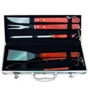 Ver imagem 1 de Kit Churrasco 6 Peças com Maleta Alumínio Luxo Fixxar - Madeira