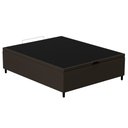 Ver imagem 1 de Base para Cama Box Baú Casal 138x188cm Hit I02 Suede Marrom - Mpozenato