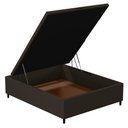 Ver imagem 3 de Base para Cama Box Baú Casal 138x188cm Hit I02 Suede Marrom - Mpozenato