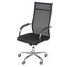 Cadeira Giratória Alta Office Roma Tela Preta Base Rodízio Cromado - 1