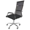 Cadeira Giratória Alta Office Roma Tela Preta Base Rodízio Cromado - 3