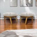Ver imagem 4 de Kit 2 Puffs Decorativos Retangular para Sala Penteadeira Marty Linho