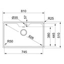 Ver imagem 3 de Cuba Franke de Sobrepor Bell Bcx em Aço Inox 610-81 c/Acessórios 15122