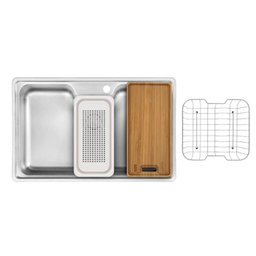 Cuba Em Inox Franke Bell 81x51x20cm Com Acessórios E Válvula 4,5 - 6