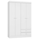 Ver imagem 1 de Guarda-roupa Infantil Quarto de Bebê Louise 4 Portas Branco - Desk Design