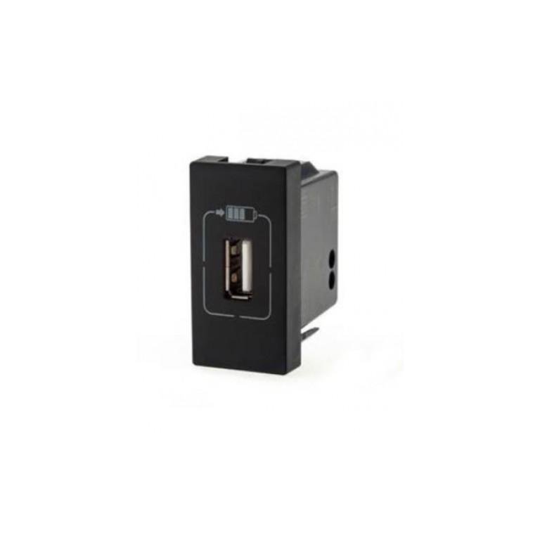 Tomada USB Pial Plus+ um Módulo Preto - Pial Legrand