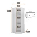 Ver imagem 3 de Guarda Roupa Modulado de Canto Oblíquo Reflecta com LED 100% MDF Cairo