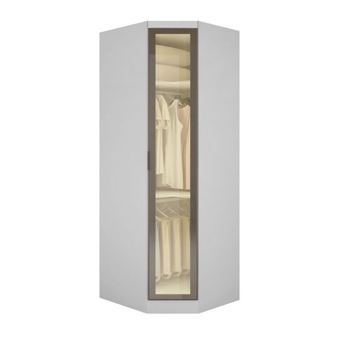 Guarda Roupa Modulado de Canto Oblíquo Reflecta com LED 100% MDF Cairo