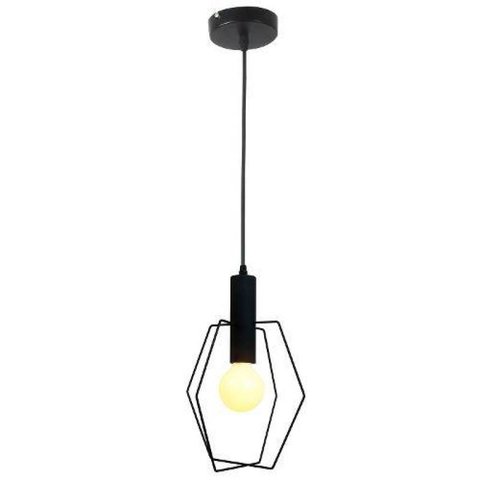 Lustre Pendente 1 X E-27 Preto Uni608 Taschibra - Comespe