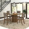 Conjunto para Sala de Jantar Mesa e 4 Cadeiras Viero Dunia - 1