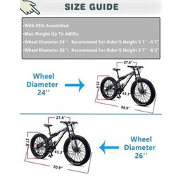 Bicicleta HQYG Suspensão Total Pneu Gordo Aro 24/26 Importada - 2