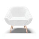 Ver imagem 3 de Kit 02 Poltronas Giovana Corano Branco Pés Palito Natural - D’Rossi