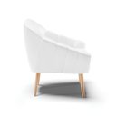 Ver imagem 4 de Kit 02 Poltronas Giovana Corano Branco Pés Palito Natural - D’Rossi