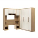 Ver imagem 3 de Quarto Completo Modulado Roupeiro e Cabeceira de Canto 240cm x 216,5cm Selene Soluzione Móveis