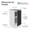 Ver imagem 3 de Balcão de Cozinha 35 Cm 1 Porta Branco/preto Lux Madesa Branco/preto