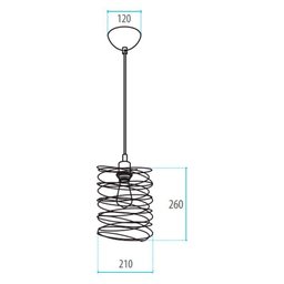 Lustre Pendente Avant Electra Preto Fosco E27 Bivolt - 3