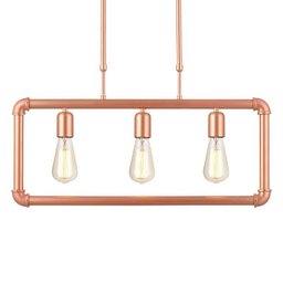 Lustre Pendente Avant Hash 3 Cobre E27 Bivolt - 1