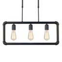 Ver imagem 1 de Lustre Pendente Avant Hash 3 Preto Fosco E27 Bivolt