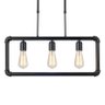 Lustre Pendente Avant Hash 3 Preto Fosco E27 Bivolt - 1