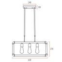Ver imagem 3 de Lustre Pendente Avant Hash 3 Preto Fosco E27 Bivolt