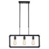 Lustre Pendente Avant Hash 3 Preto Fosco E27 Bivolt - 2