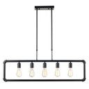 Ver imagem 1 de Lustre Pendente Avant Hash 5 Preto Fosco E27 Bivolt