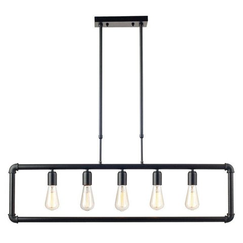 Lustre Pendente Avant Hash 5 Preto Fosco E27 Bivolt