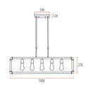 Ver imagem 3 de Lustre Pendente Avant Hash 5 Preto Fosco E27 Bivolt