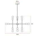 Ver imagem 5 de Lustre Pendente Avant Hash 9 Preto Fosco E27 Bivolt