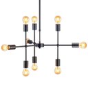 Ver imagem 1 de Lustre Pendente Avant Hash 9 Preto Fosco E27 Bivolt
