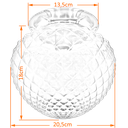 Ver imagem 2 de Plafon Aluminio Preto Coracao Bico de Jaca Medio Transp