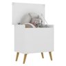 Caixa de Brinquedos Baú Organizador Retrô Multimóveis FG3638 Branco/Natural - 1