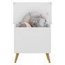 Caixa de Brinquedos Baú Organizador Retrô Multimóveis FG3638 Branco/Natural - 5