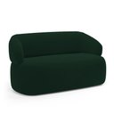 Ver imagem 5 de Sofá Orgânico 02 Lugares Living Glee 140cm Veludo Verde Escuro - Desk Design