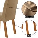 Ver imagem 5 de Mesa de Jantar Carolina Tampo 180cm MDF Vidro Canto Copo e 6 Cadeiras Athenas