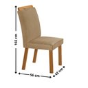 Ver imagem 3 de Mesa de Jantar Carolina Tampo 180cm MDF Vidro Canto Copo e 6 Cadeiras Athenas
