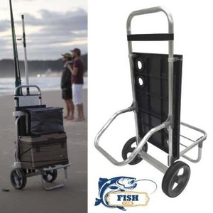 Carrinho De Pesca Fish Car Alumínio para Pescaria  Vara Caixa térmica cadeira - Zaka