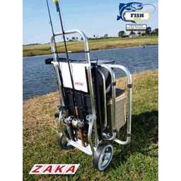 Carrinho De Pesca Fish Car Alumínio para Pescaria  Vara Caixa térmica cadeira - Zaka - 3