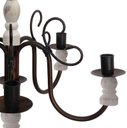Ver imagem 5 de Pendente Lustre De Madeira E Ferro Rustico para Decoração de Quarto - Verniz & Branco