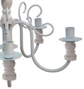 Ver imagem 5 de Pendente Lustre De Madeira E Ferro Rustico para Decoração de Quarto - Branco