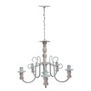 Ver imagem 4 de Pendente Lustre De Madeira E Ferro Rustico para Decoração de Quarto - Branco