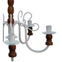 Ver imagem 5 de Pendente Lustre De Madeira E Ferro Rustico para Decoração de Quarto - Branco & Verniz