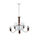 Ver imagem 4 de Pendente Lustre De Madeira E Ferro Rustico para Decoração de Quarto - Branco & Verniz