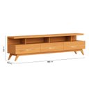 Ver imagem 2 de Rack para TV até 72 Polegadas 100% MDF 180cm Pés em Madeira Maciça Yucca CabeCasa MadeiraOriginals