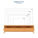 Ver imagem 4 de Rack para TV até 72 Polegadas 100% MDF 180cm Pés em Madeira Maciça Yucca CabeCasa MadeiraOriginals