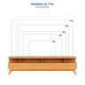 Rack para Tv até 72 Polegadas 180cm 100% Mdf Yucca CabeCasa MadeiraOriginals - 4