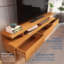 Ver imagem 5 de Rack para TV até 72 Polegadas 100% MDF 180cm Pés em Madeira Maciça Yucca CabeCasa MadeiraOriginals