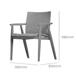Cadeira Eletra Madeira Maciça com Assento Laminado Pollo Decor - 2