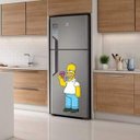 Ver imagem 1 de Adesivo de Geladeira Homer Comendo
